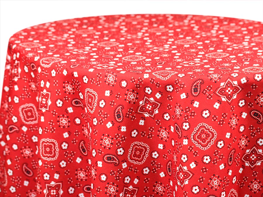 Printed Cotton — Bandana – Red