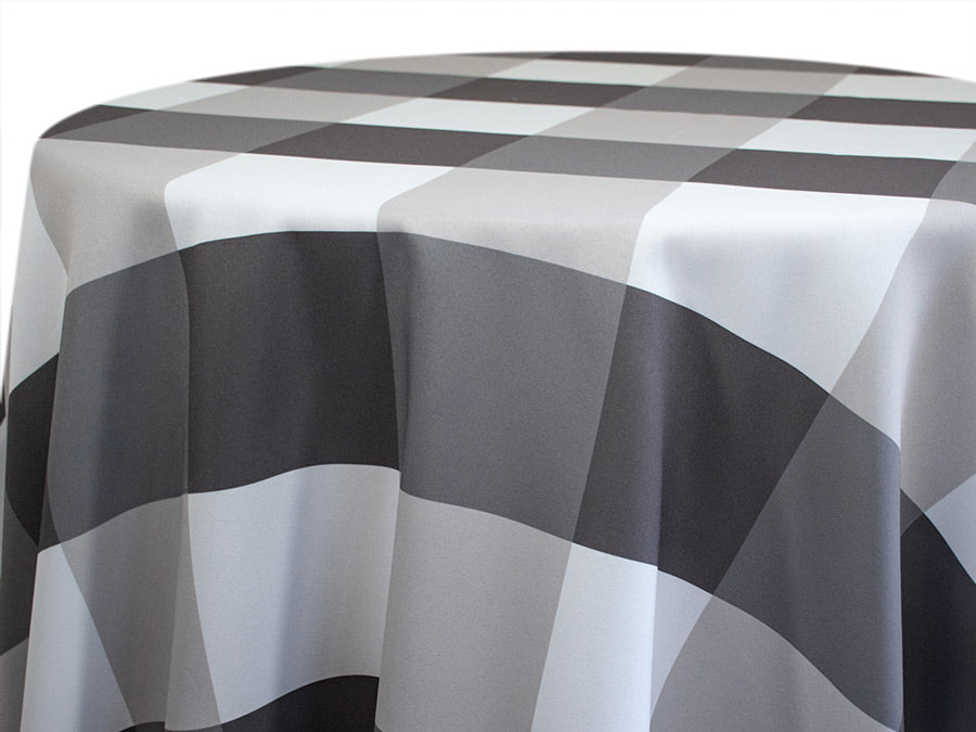 Printed Cotton — Big Plaid – Grey