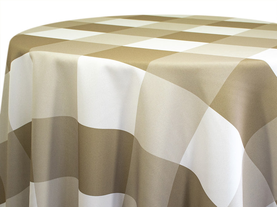 Printed Cotton — Big Plaid – Khaki