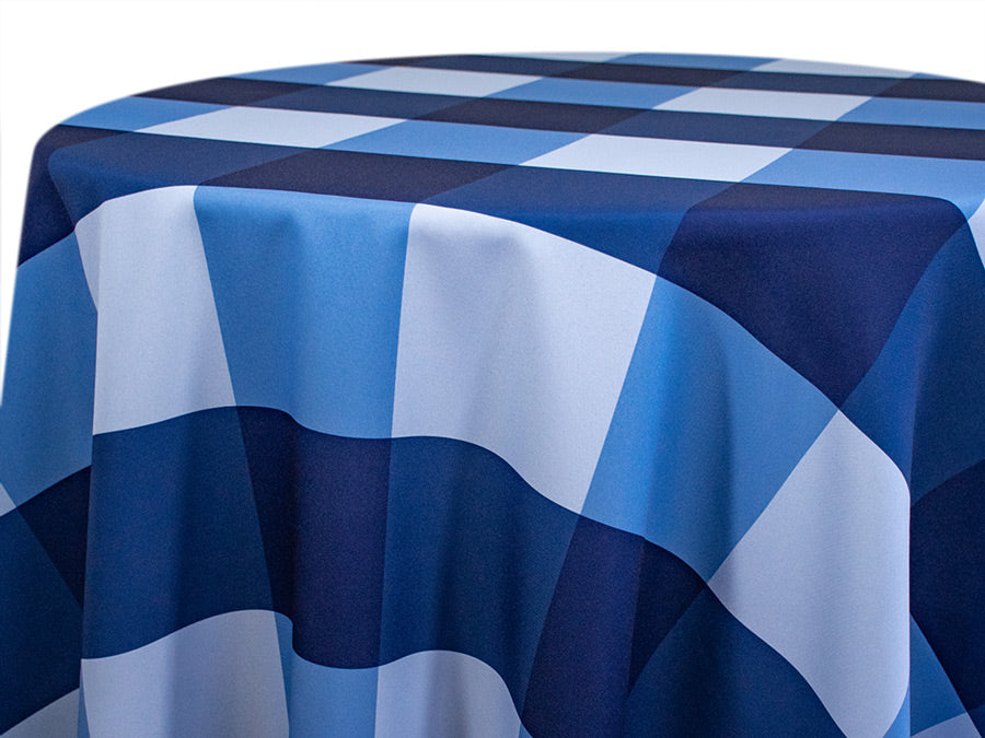 Printed Cotton — Big Plaid – Navy
