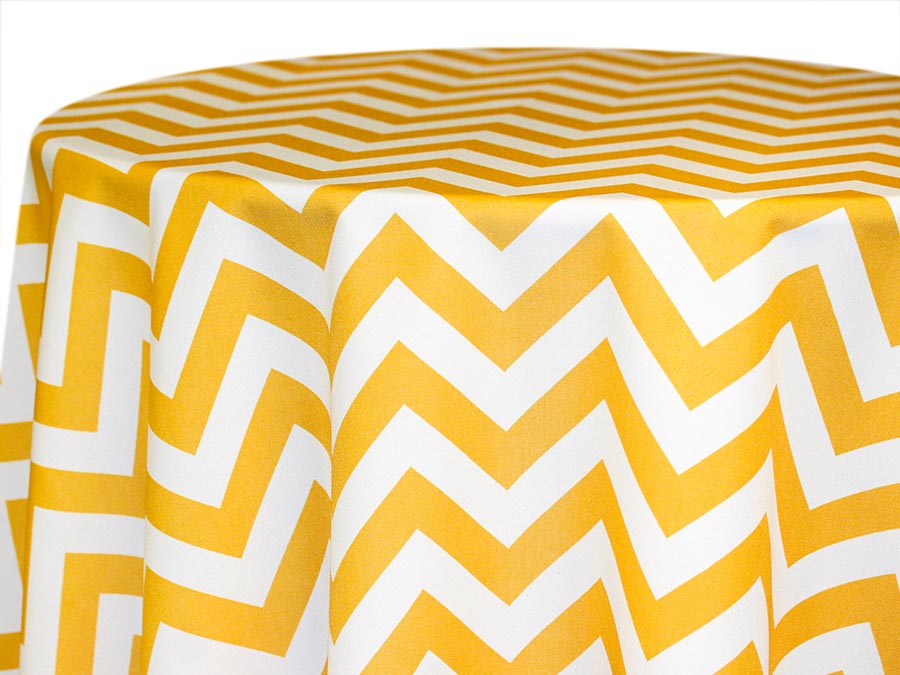 Printed Cotton — Chevron – Gold