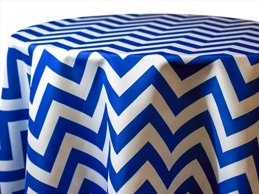 Printed Cotton — Chevron – Royal